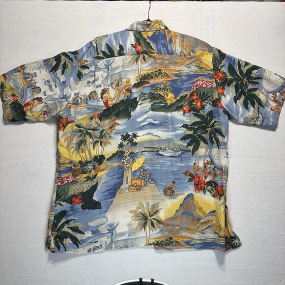 Vintage Reyn Spooner Hawaiian Shirt Mens XL Hula Girls Traditionals Volcano Luau - Picture 12 of 16
